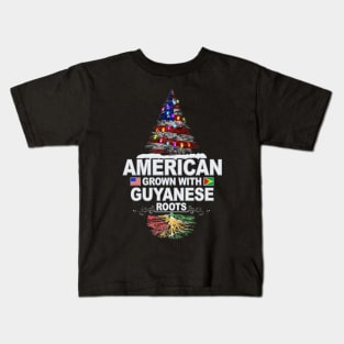 Christmas Tree  American Grown With Guyanese Roots - Gift for Guyanese From Guyana Kids T-Shirt